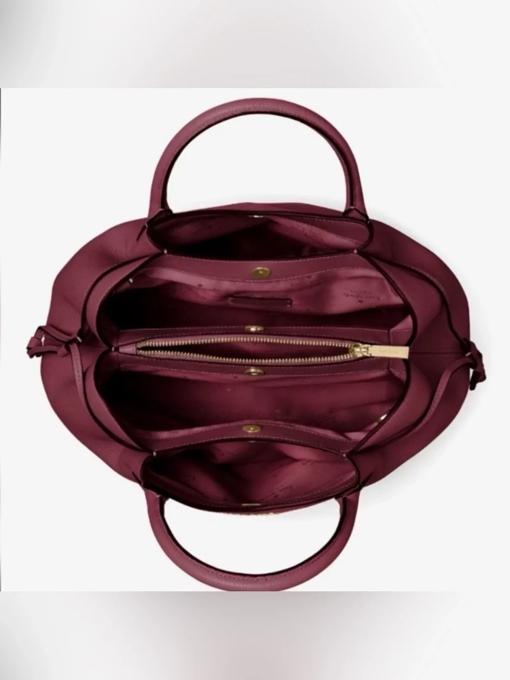 Kate Spade Large Dumpling Satchel Blackberry Preserves maroon cranberry bag